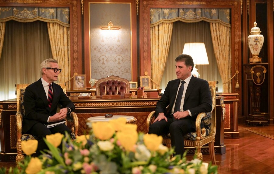 Serokê herêmê li gel balyozê Norvêjê civiya