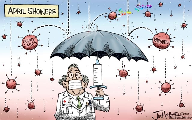 كاریكاتێر: ئەم كاریكاتێرە باس لە زۆربوونی ڤایرۆسەكان دەكات