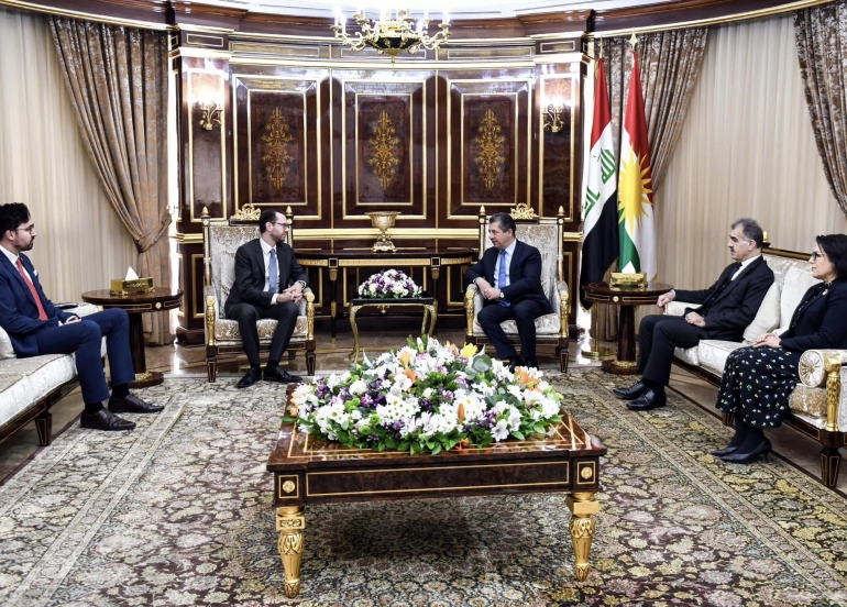 سەرۆكی حكوومەت پێشوازی لە كونسوڵى گشتيى نوێى به‌ريتانيا له‌ هه‌رێمى كوردستان دەكات