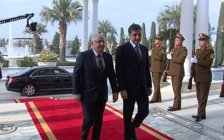 Nêçîrvan Barzanî û Yaşar Guler civiyan