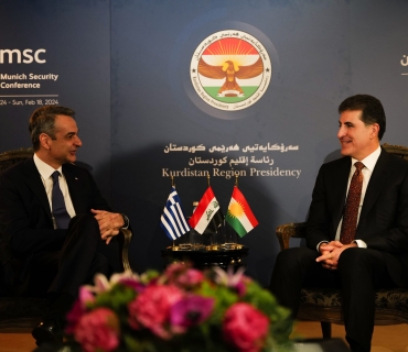 ســــه‌رۆك نێچيرڤان بارزانى و سه‌رۆك وه‌زيرانى يۆنان په‌يوه‌ندييه‌كان و هاريكاريى هاوبه‌ش تاوتوێ ده‌كه‌ن