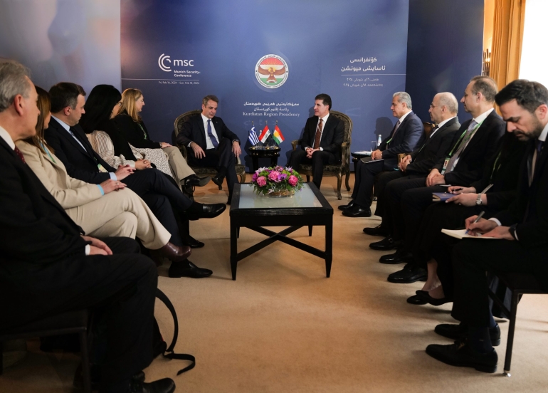 ســــه‌رۆك نێچيرڤان بارزانى و سه‌رۆك وه‌زيرانى يۆنان په‌يوه‌ندييه‌كان و هاريكاريى هاوبه‌ش تاوتوێ ده‌كه‌ن