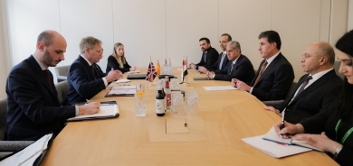 President Nechirvan Barzani meets with the UK Secretary of State for Defense