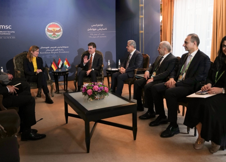 ســـه‌رۆكــى هــه‌رێــمــى كــوردستان و وه‌زيرى ده‌وڵه‌تى ئه‌ڵمانيا بۆ كاروبارى به‌رگرى هاريكاريى هاوبه‌ش تاوتوێ ده‌كه‌ن