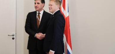 نيجيرفان بارزاني یجتمع مع  ووزير الدفاع البريطاني  فی میونخ