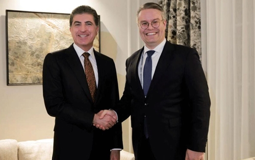 نێچيرڤان بارزانى سه‌رۆكى هه‌رێمى كوردستان و وه‌زيرى ده‌وڵه‌تى ئه‌ڵمانيا بۆ كاروبارى ده‌ره‌وه‌ كۆبوونه‌وه‌