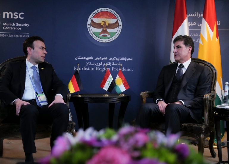 ســـه‌رۆك نێچيرڤان بارزانى و دوو گرووپى په‌رله‌مانتارانى ئه‌ڵمانى كۆبوونه‌وه‌