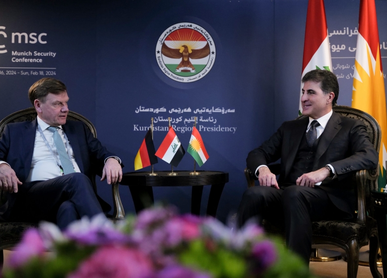 ســـه‌رۆك نێچيرڤان بارزانى و دوو گرووپى په‌رله‌مانتارانى ئه‌ڵمانى كۆبوونه‌وه‌