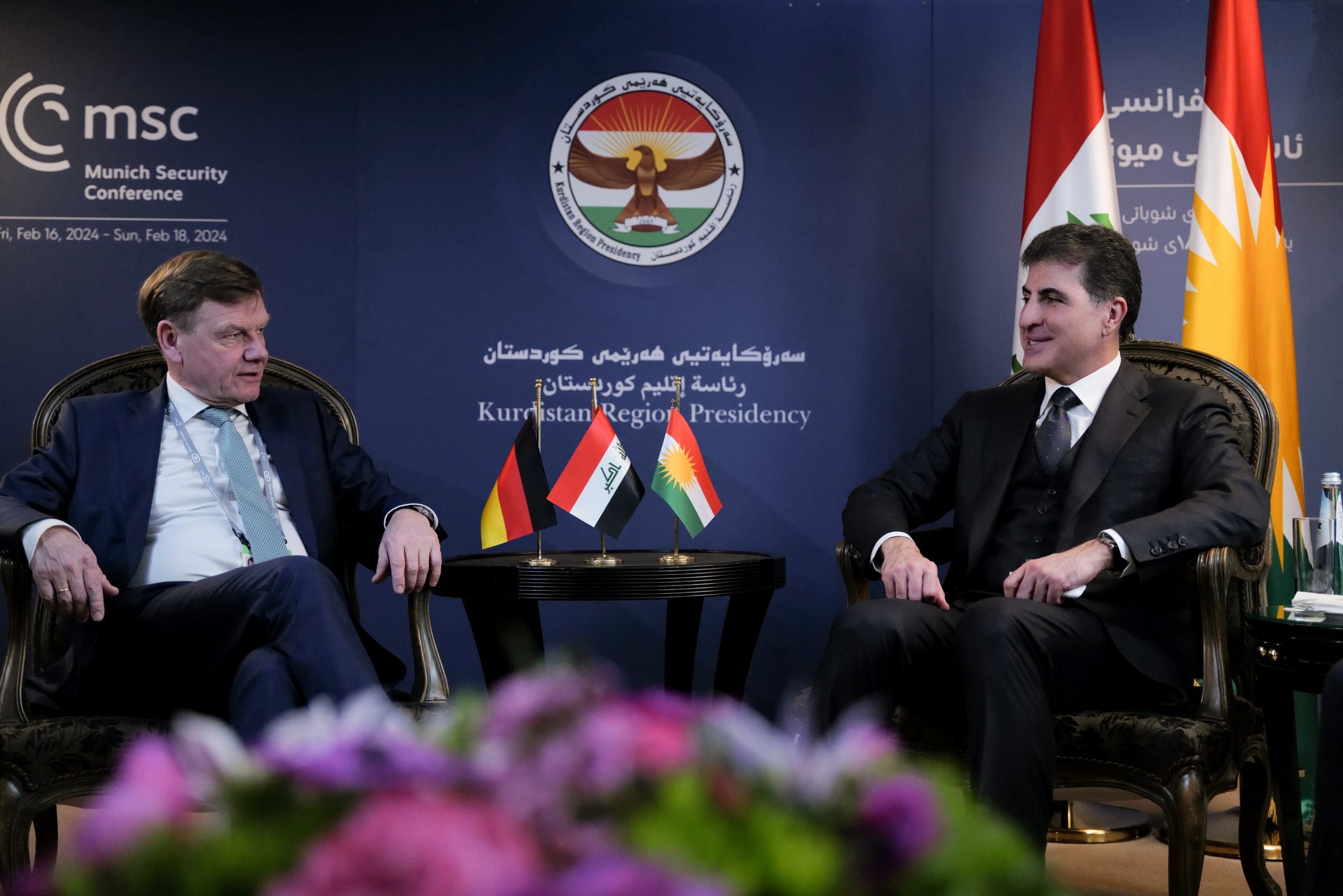 ســـه‌رۆك نێچيرڤان بارزانى و دوو گرووپى په‌رله‌مانتارانى ئه‌ڵمانى كۆبوونه‌وه‌
