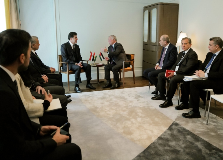 ســـه‌رۆك نێچيرڤان بارزانى له‌گه‌ڵ خاوه‌نشكۆ شاى ئوردن كۆبووه‌وه‌