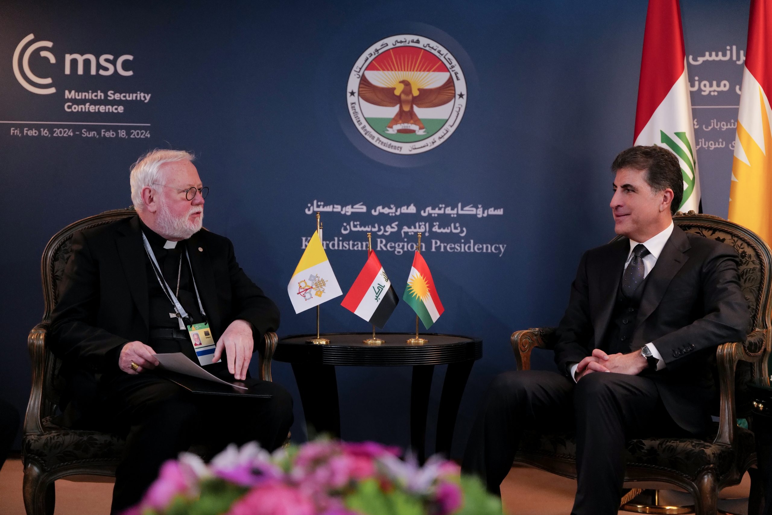 ســــه‌رۆك نێچيرڤان بارزانى له‌گه‌ڵ وه‌زيرى ده‌ره‌وه‌ى ڤاتيكان كۆبووه‌وه‌