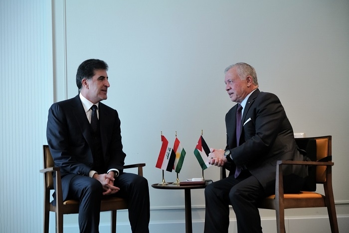 President Nechirvan Barzani meets with His Majesty King Abdullah of Jordan