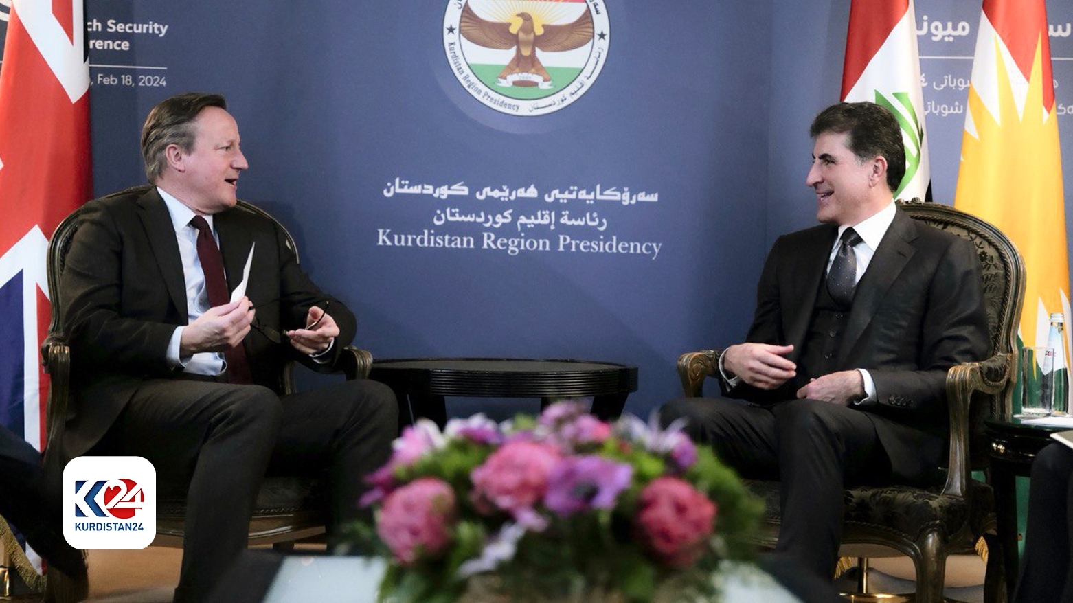 Serokê Herêma Kurdistanê bi Wezîrê Derve yê Brîtanya re civiya