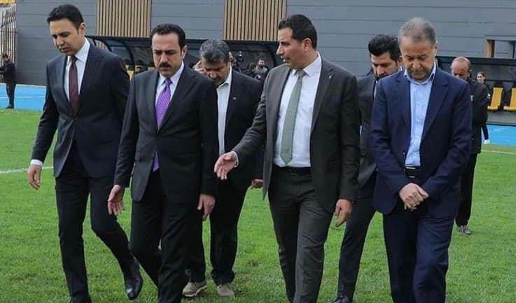 بعد غرقه بالامطار..  صيانة وترميم ملعب اربيل على مرحلتين