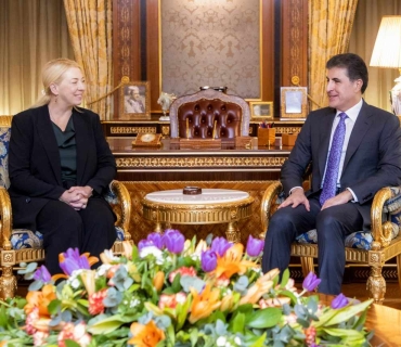 ســـه‌رۆك نێچيرڤان بارزانى پێشوازى له‌ باڵيۆزى نوێى كه‌نه‌دا له‌ عێراق كرد