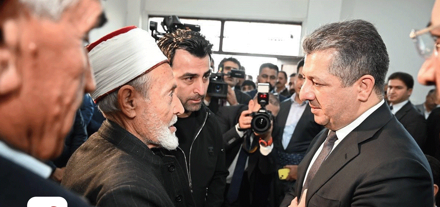 حلبجة.. رئيس حكومة كوردستان يُشارك في مجلس عزاء الشخصية الاجتماعية محسن تاوَكوزي