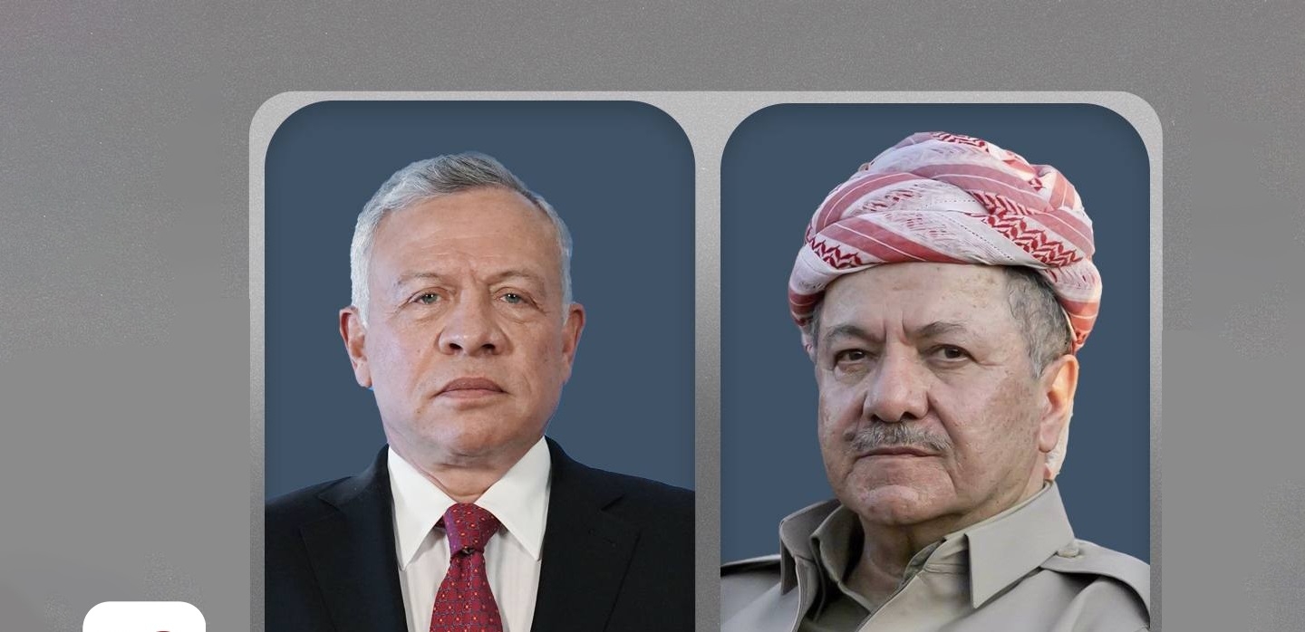 العاهل الأردني يُعزّي الرئيس بارزاني بوفاة شقيقته