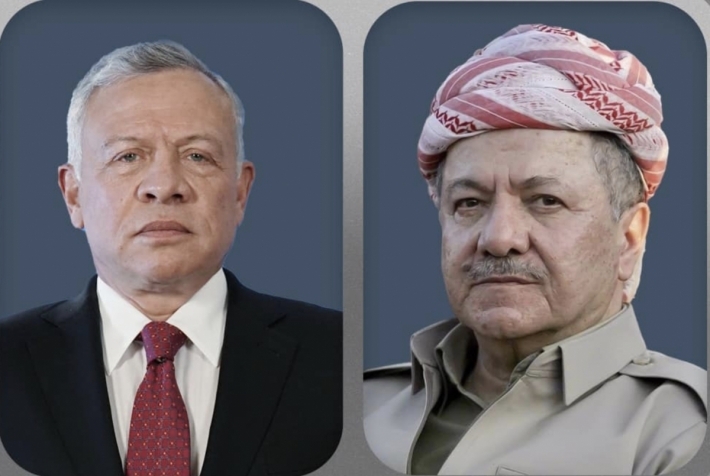 Şahê Urdinê serxweşî  da Serok Barzanî