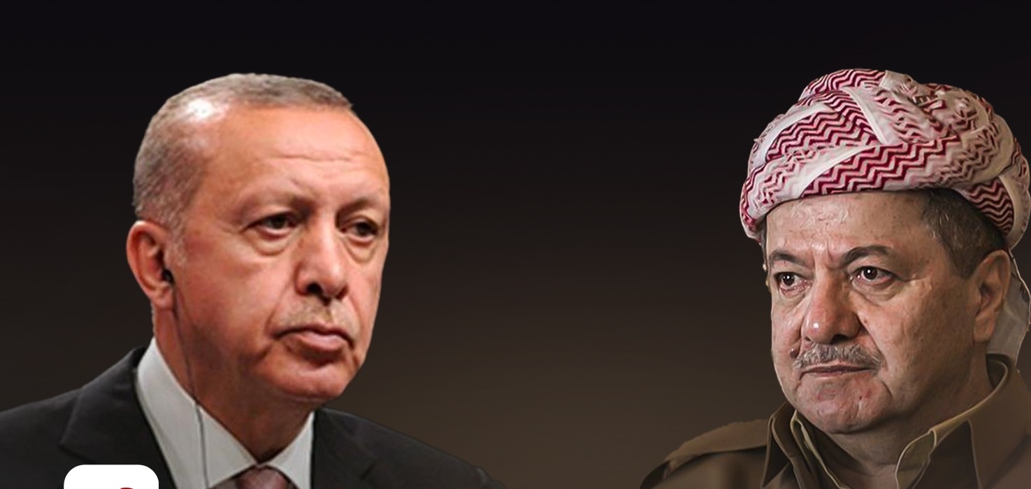 Turkish President Erdogan Offers Condolences to Kurdish Leader Masoud Barzani on Sister's Passing