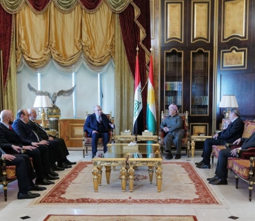 ســــــەرۆک بارزانی پێشوازی لە سکرتێری گشتیی حزبی متحدون دەکات