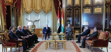 ســــــەرۆک بارزانی پێشوازی لە سکرتێری گشتیی حزبی متحدون دەکات