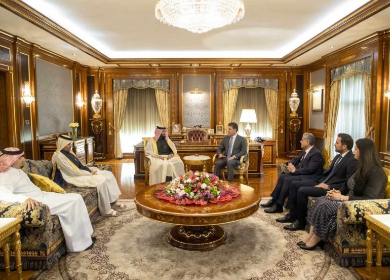 ســـــه‌رۆك نـێـچـيـرڤـــان بارزانى پێشوازى له‌ باڵيۆزى نوێى قه‌ته‌ر كرد