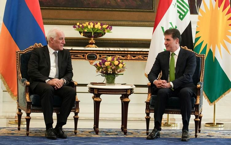 نيجيرفان بارزاني ورئيس أرمينيا يبحثان تعزيز العلاقات بمختلف القطاعات