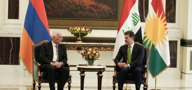 President Nechirvan Barzani meets with President Vahagn Khachaturyan of Armenia