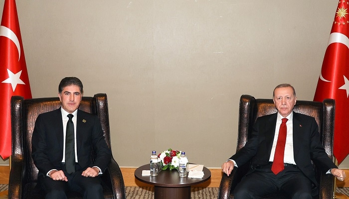 President Nechirvan Barzani and President Recep Tayyip Erdogan discuss relations and the situation in the region
