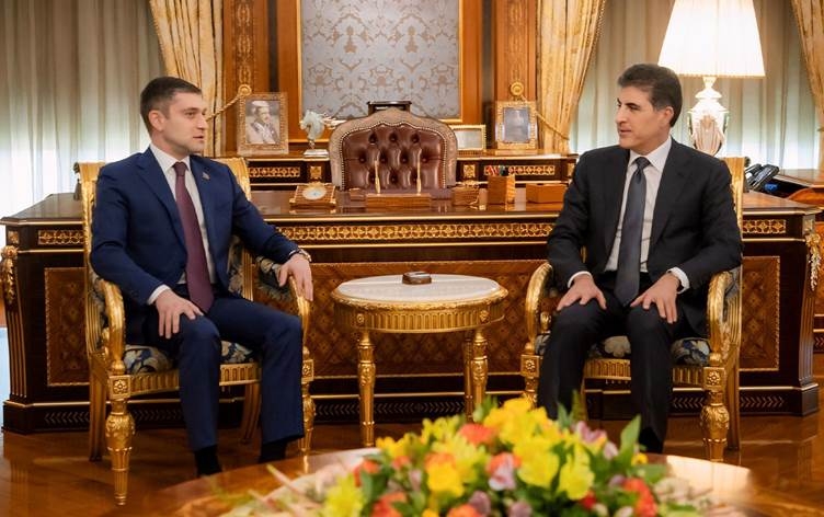 Nêçîrvan Barzanî Balyozê Azerbeycanê qebûl kir