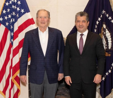 سەرۆکی حکومەتی هەرێمی کوردستان، لەگەڵ جۆرج دەبلیو بوش، سەرۆکی پێشووتری ئەمەریکا کۆبووەوە،