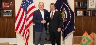 Serokê Hikumeta Herêma Kurdistanê bi George Bush re civiya