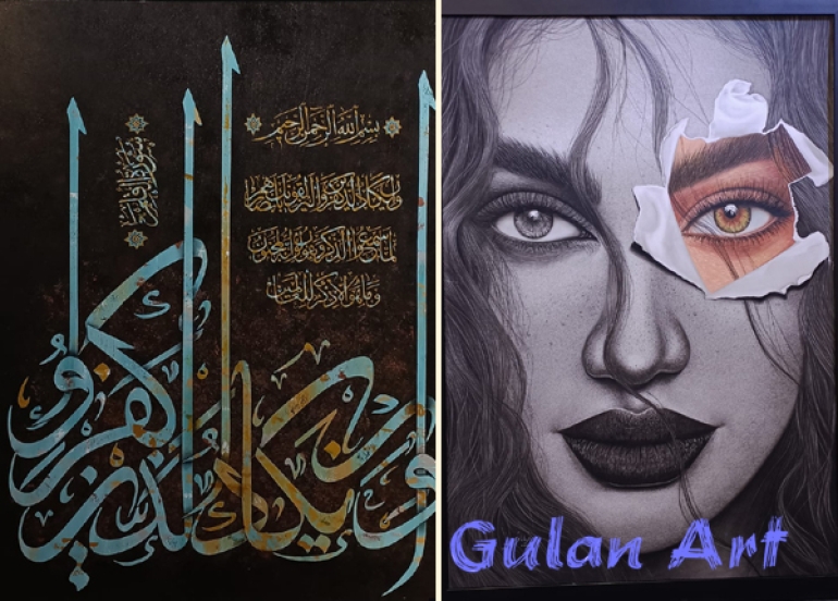 گروپی كۆتری خەیاڵ پێشانگەیەكی شێوەكاری كردەوە