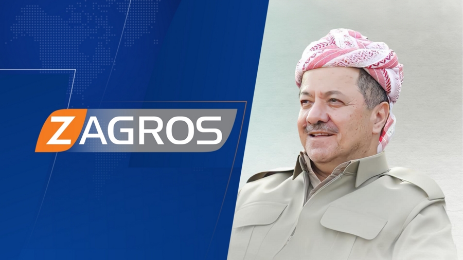 Serok Barzanî 6mîn salvegera weşana Erebî ya Zagrostv pîroz dike