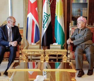 ســـەرۆك بـــارزانـــی پێشوازی لە باڵیۆزی بریتانیا لە عێراق دەكات