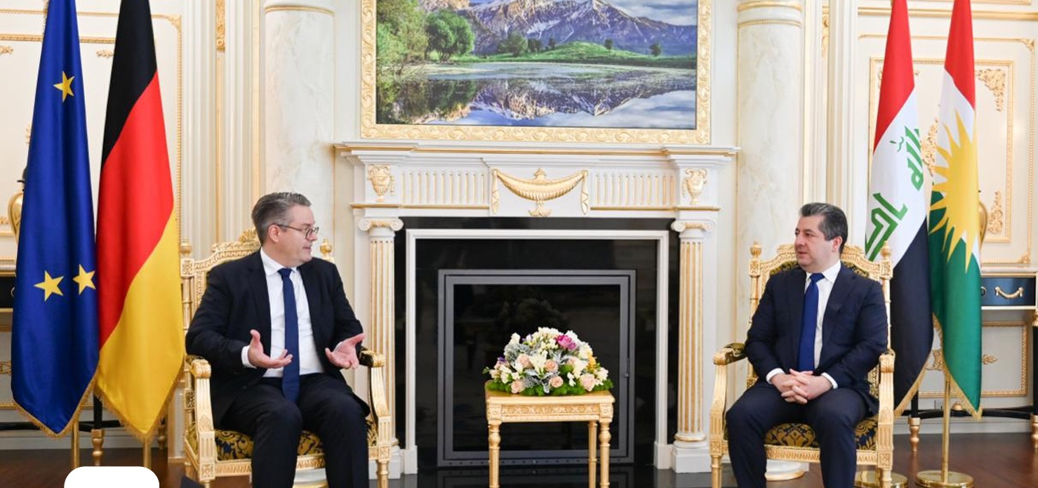 رئيس حكومة إقليم كوردستان يستقبل وزير الدولة في وزارة الخارجية الألمانية