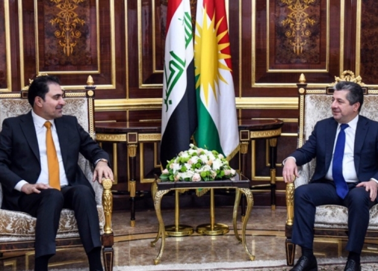 مەسرور بارزانی پێشوازیی لە سەرۆکی ئەنجوومەنی نوێنەرانی عێراق بە وەکالەت کرد