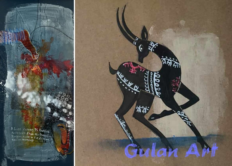 هونەرمەندی شێوەكار (حەمە هاشم) لە پۆڵەندا پێشانگەیەكی شێوەكاری كردەوە