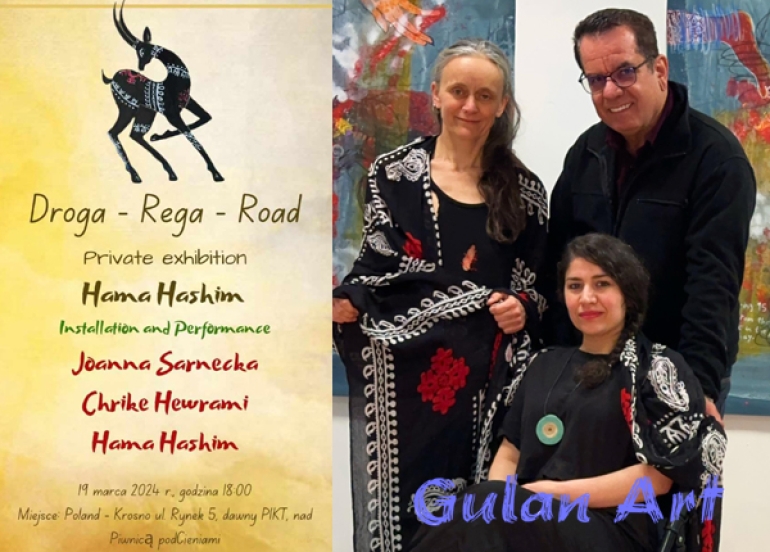 هونەرمەندی شێوەكار (حەمە هاشم) لە پۆڵەندا پێشانگەیەكی شێوەكاری كردەوە