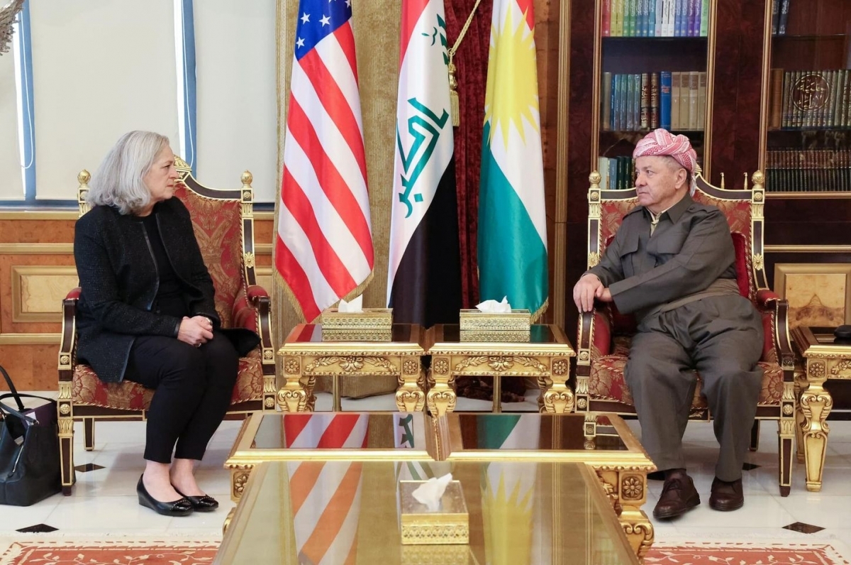 ســــەرۆك بـــارزانـــی پێشوازیی لە باڵوێزی ئەمریكا لە عێراق کرد