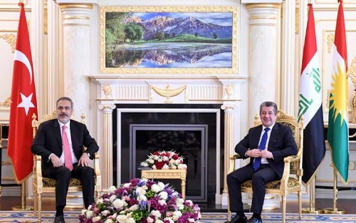 سەرۆکی حکومەت نامەیەکی پیرۆزبایی لە وەزیری دەرەوەی تورکیا پێگەیشت