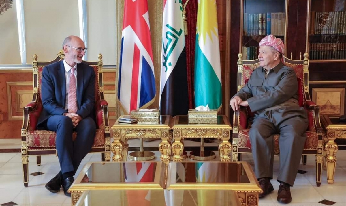 Barzani Condemns Election Delays in Talks with UK Ambassador