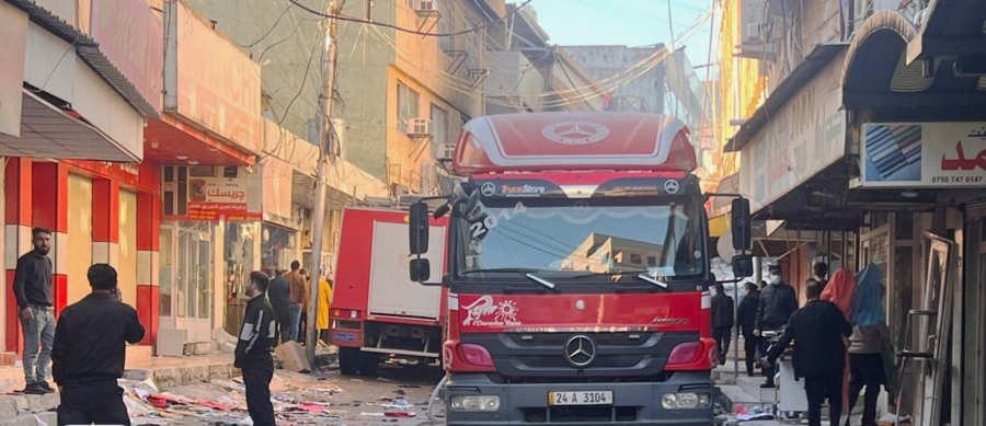 Agireke mezin bi bazareke Dihukê ket