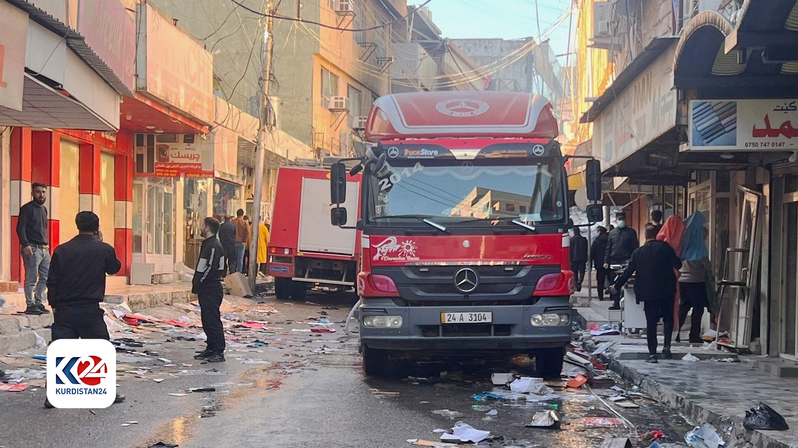 Berevaniya Şaristanî: Agirê bazara Çelê ya Dihokê hat kontrolkirin