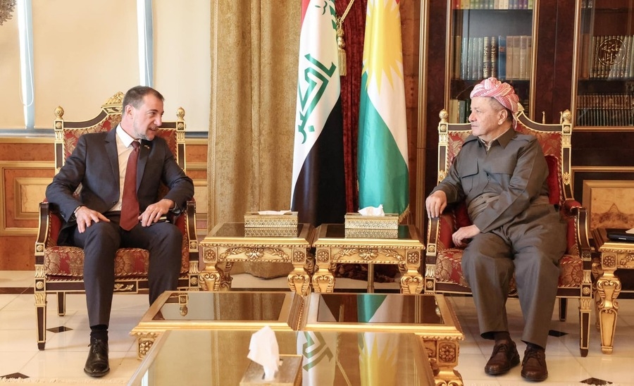 Serok Barzanî li gel Konsulusê Franseyê      civiya