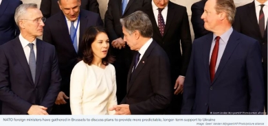 NATO Foreign Ministers Meet for Second Day, Pledge Support for Ukraine