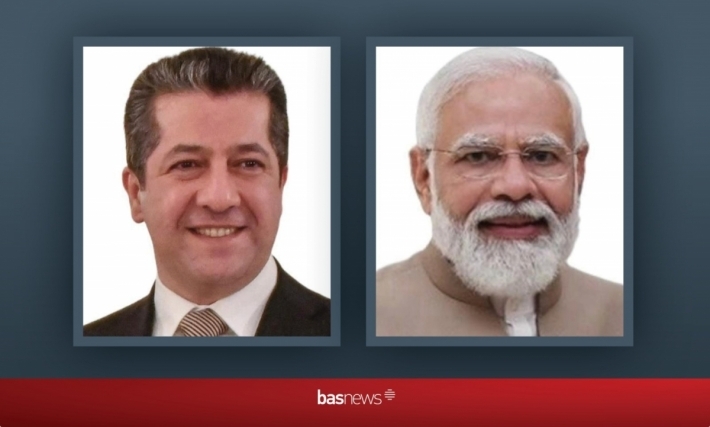 Nameyeke pîrozbahiyê ji Serokwezîrê Hindîstanê bo Serokê Hikûmeta Herêma Kurdistanê