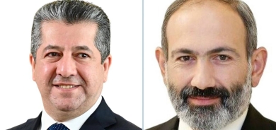 مسرور بارزاني يتلقى رسالة تهنئة من رئيس حكومة أرمينيا