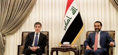 President Nechirvan Barzani meets with Mohamed al-Halbousi