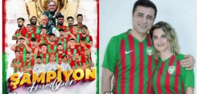 Selahedîn Demîrtaş serkeftina Amedsporê pîroz dike